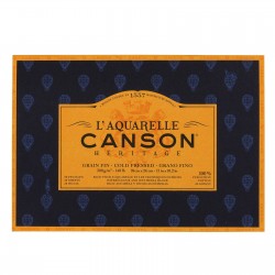 CANSON 18*26 ® HÉRITAGE AQUARELLE 300 GSM COLD PRESSED BLOCKS GLUED 4 SIDES 20 SHEETS 100% COTTON